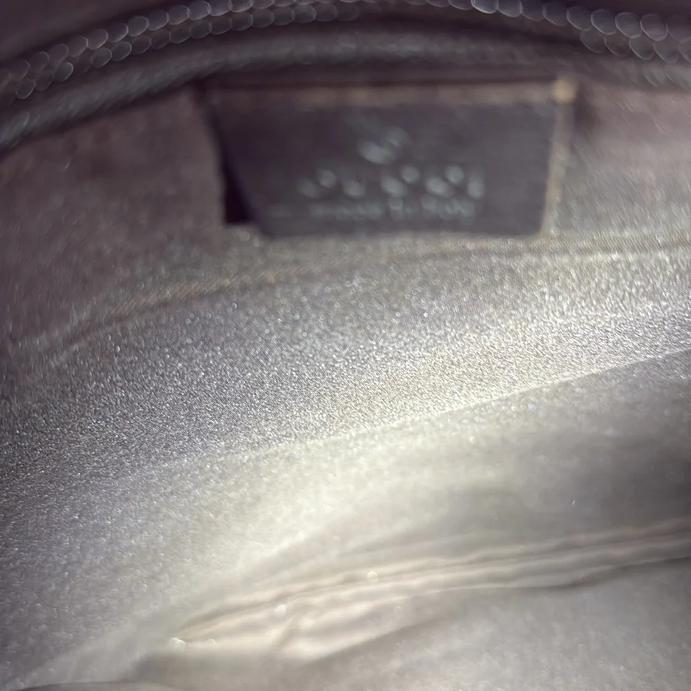 Gucci Monogram Canvas Tote with Dark Brown Leather Handles - Picture 8 of 11